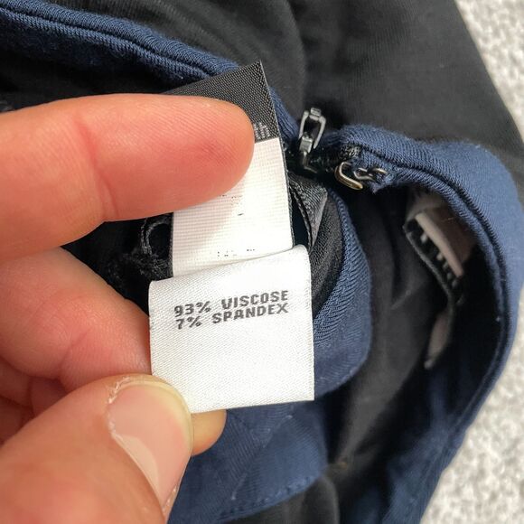 Diane Von Furstenberg DVF Midi Sheath Dress Womens 4 Black Blue Sleeveless NWOT - Picture 6 of 14